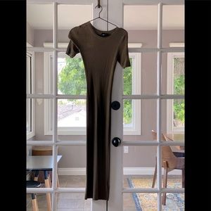 ASOS. size 4. dark/military green. midi dress.